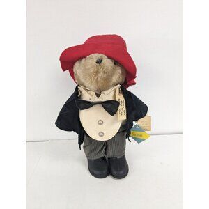 Vintage Eden Toy 1975 Paddington Bear With Tags Black Tuxedo 15"